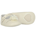 Baby Girls Ivory Flower Pre Walker Shoes, 1, hi-res